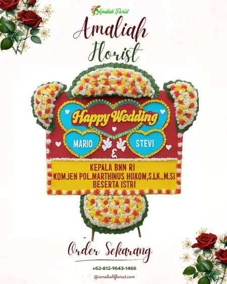 Papan Bunga Pernikahan Lampar